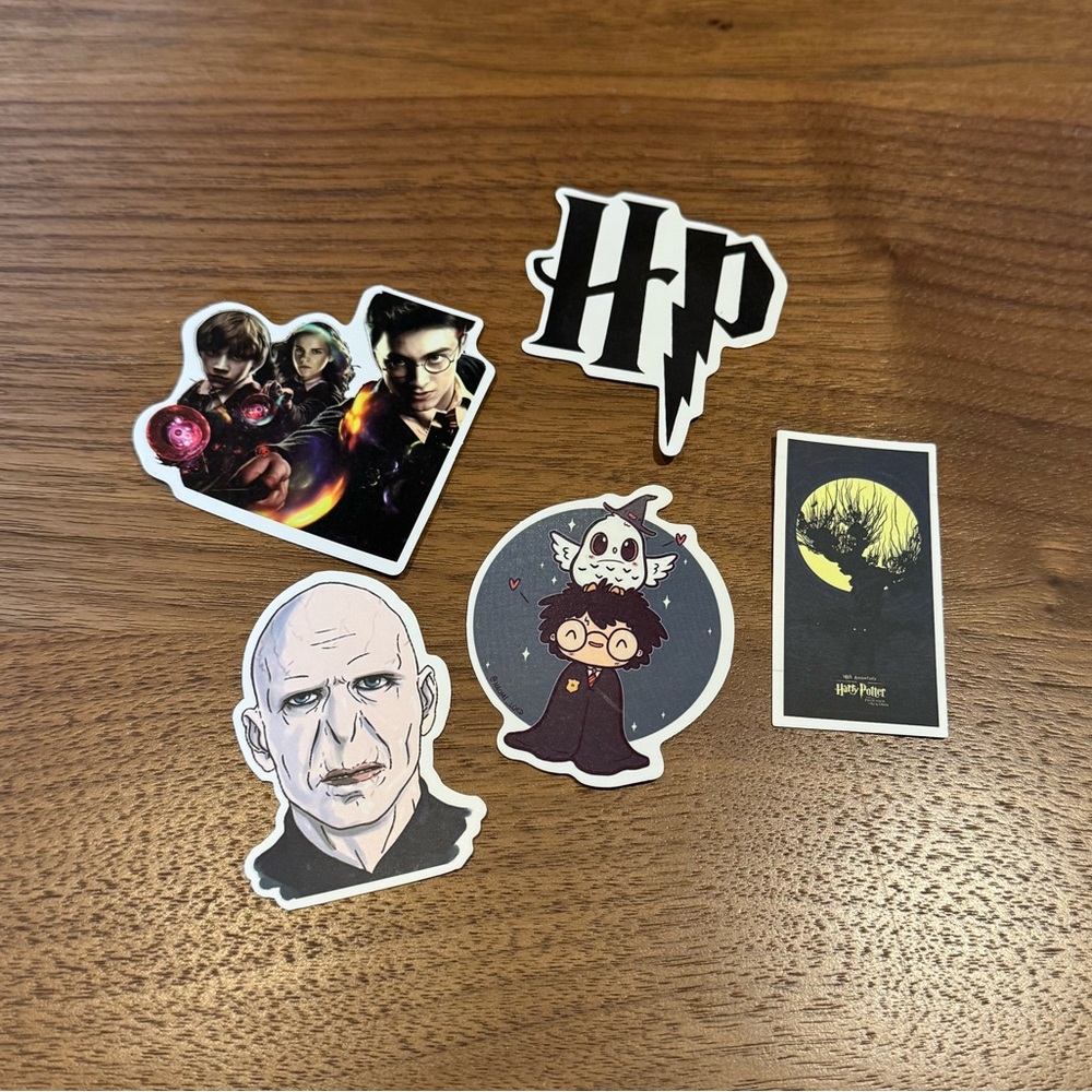 Harry Potter Hermione Voldemort Neutral Color Vinyl Diecut Stickers Pack of 5